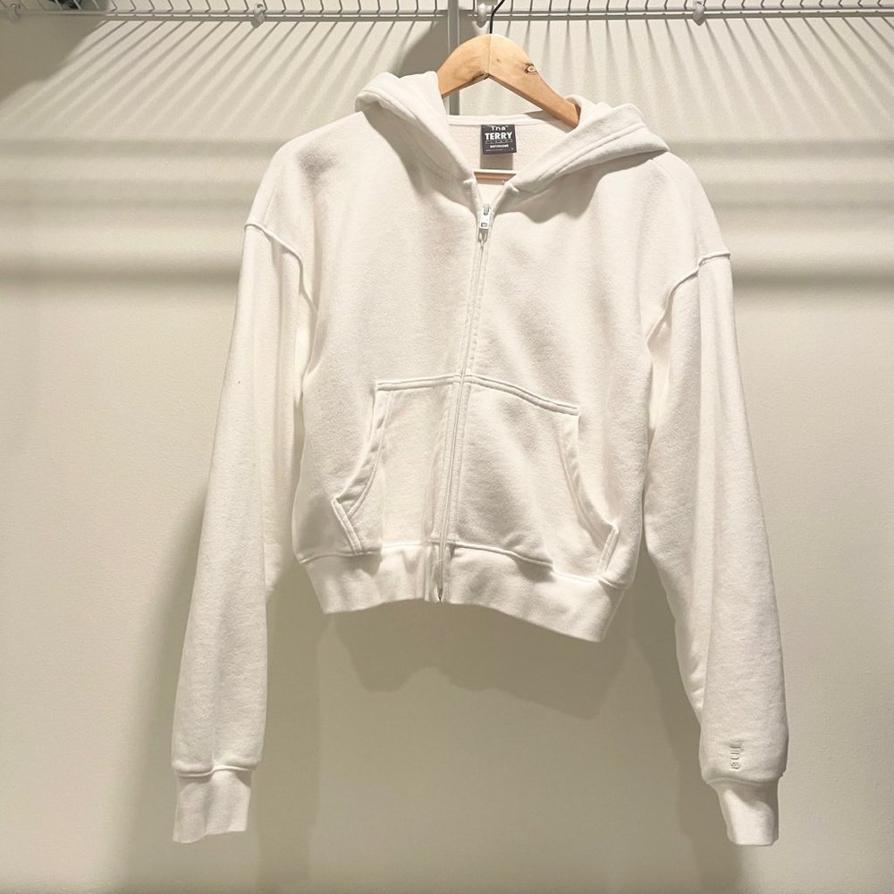 Aritzia Tna TERRY FLEECE BOYFRIEND BOXY ZIP HOODIE